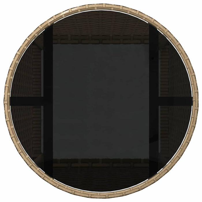 Set da Pranzo per Giardino 3 pcs Beige Poly Rattan 3334947