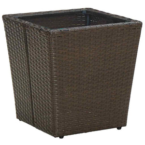 Set Bistro da Giardino 3 pcs Marrone Poly Rattan 3334956