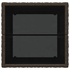 Set Bistro da Giardino 3 pcs Marrone Poly Rattan 3334956