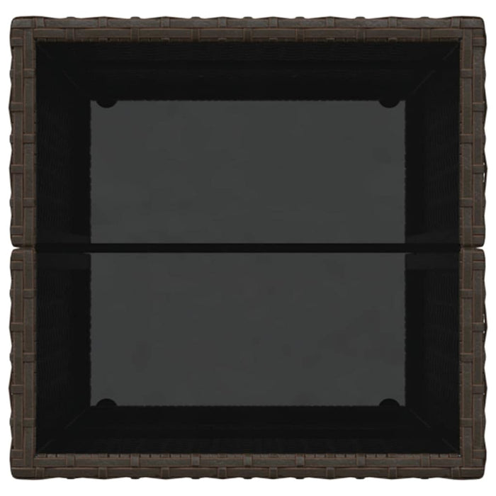 Set Bistro da Giardino 3 pcs Marrone Poly Rattan 3334956