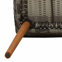 Sedie da Giardino  con cuscini - 2 pezzi, grigio, in rattan sintetico 42006214