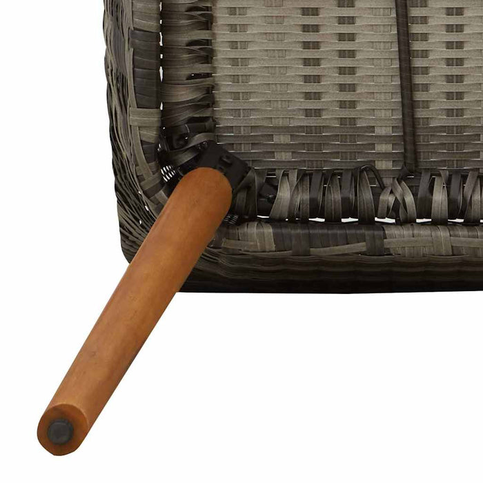 Sedie da Giardino  con cuscini - 2 pezzi, grigio, in rattan sintetico 42006214