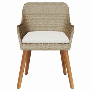 Set di 2 sedie da giardino  con cuscini beige in rattan sintetico 42006215