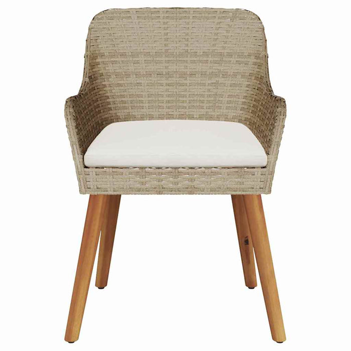 Set di 2 sedie da giardino  con cuscini beige in rattan sintetico 42006215