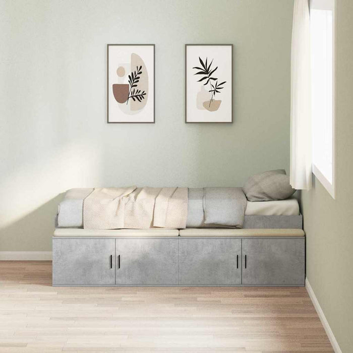 Struttura del letto con cassetto Grigio cemento 90 x 200 cm 3335192