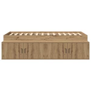 Struttura del letto con cassetto Rovere artigianale 90 x 200 cm 3335196