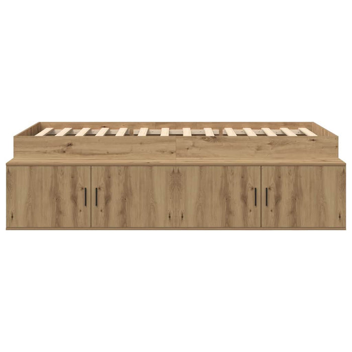 Struttura del letto con cassetto Rovere artigianale 90 x 200 cm 3335196