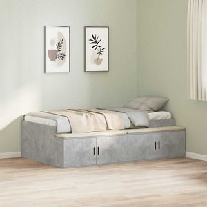 Struttura del letto con cassetto Grigio cemento 70 x 190 cm 3335216