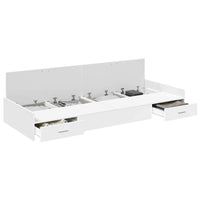 Struttura letto con contenitore Bianco 100 x 200 cm Legno multistrato