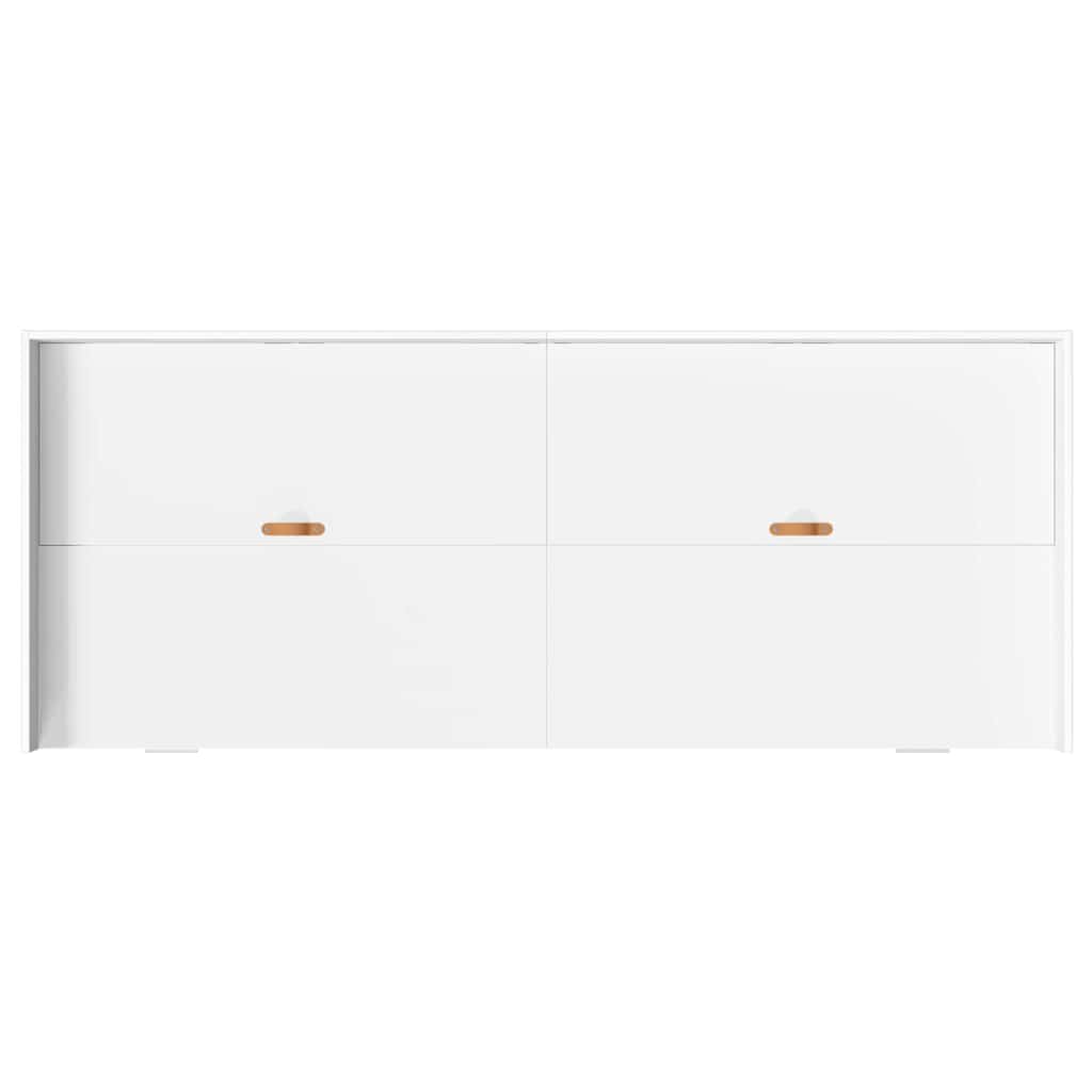 Struttura letto con contenitore Bianco 100 x 200 cm Legno multistrato