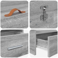 Struttura letto con contenitore Grigio Sonoma 100 x 200 cm