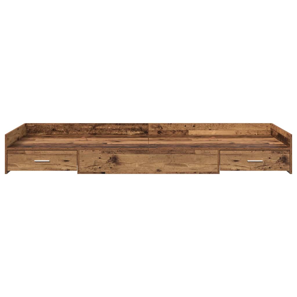 Struttura letto con contenitore Legno vecchio 100 x 200 cm