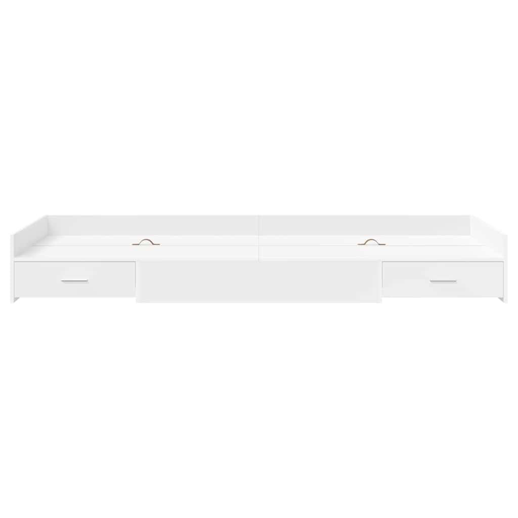 Struttura letto con contenitore Bianco 90 x 200 cm Legno multistrato