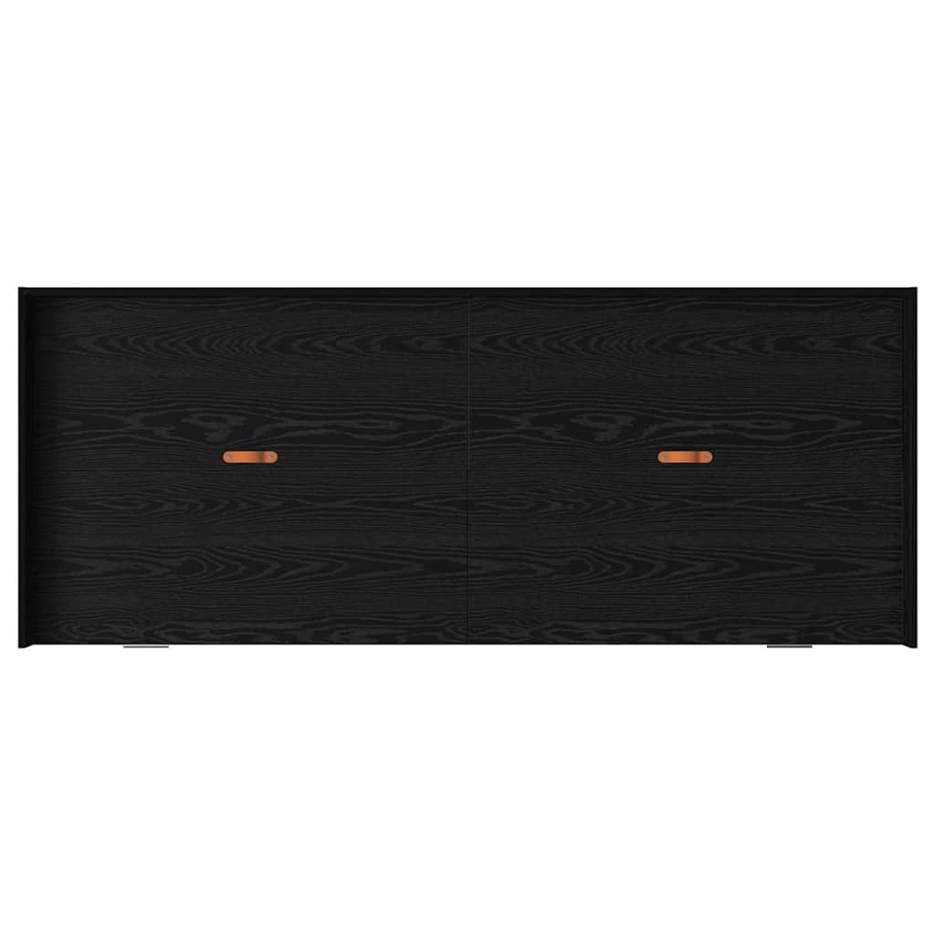Struttura letto con contenitore con testiera Rovere Nero 80 x 200 cm