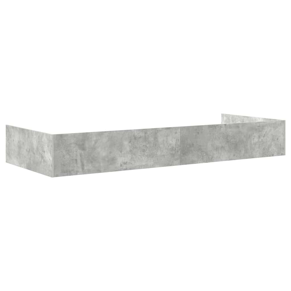Struttura letto con contenitore Grigio cemento 80 x 200 cm