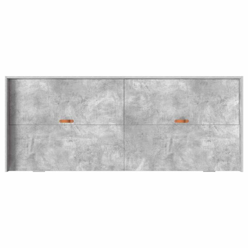 Struttura letto con contenitore Grigio cemento 80 x 200 cm