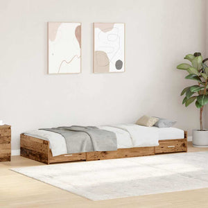 Struttura letto con contenitore Legno vecchio 80 x 200 cm