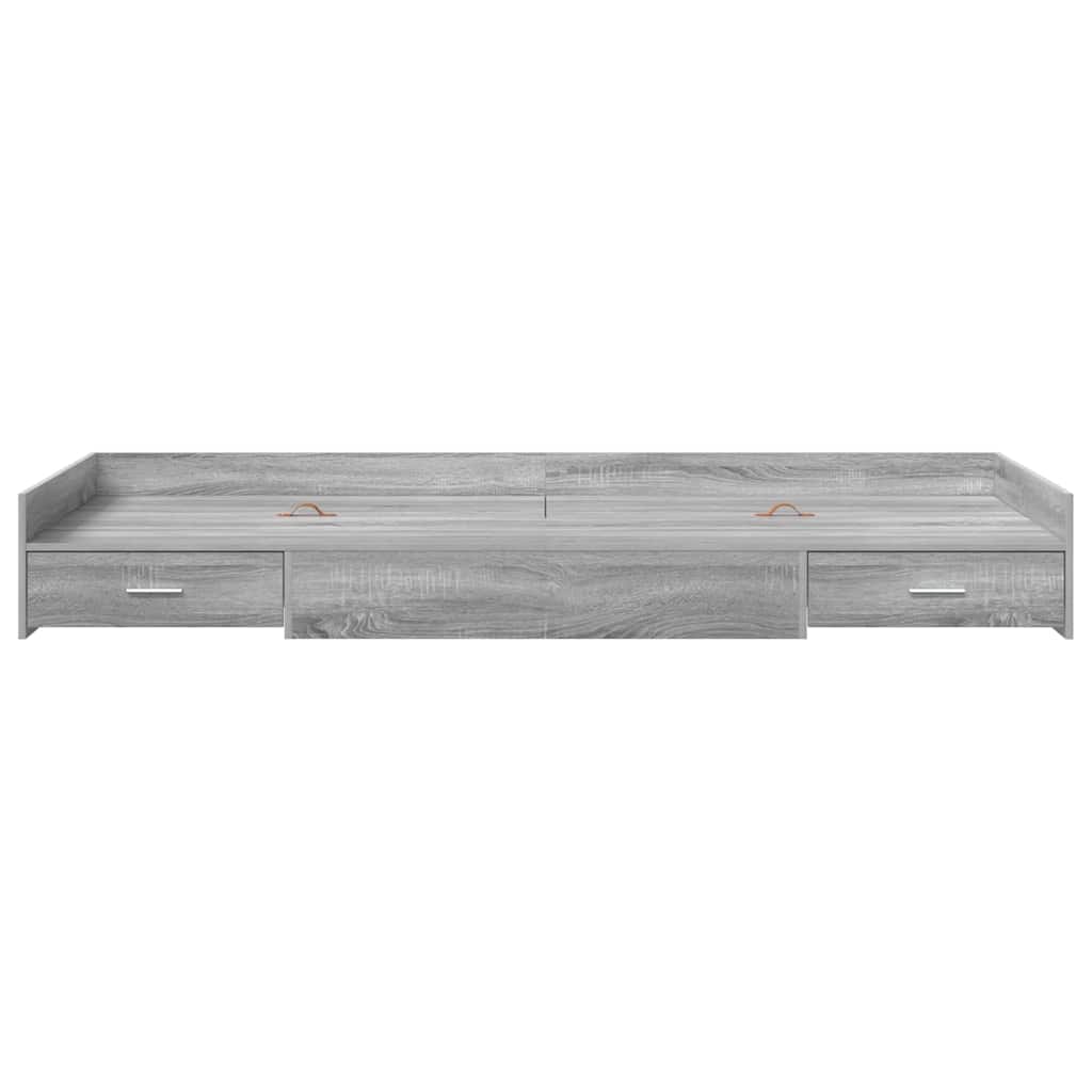 Struttura letto con contenitore Grigio Sonoma 80 x 200 cm