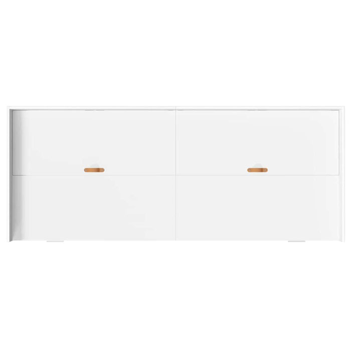 Struttura letto con contenitore Bianco 75 x 190 cm Legno multistrato