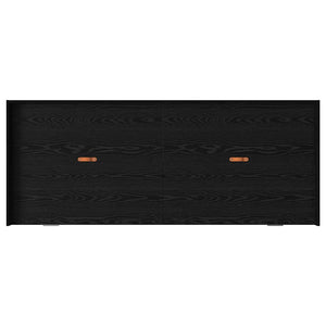 Struttura letto con contenitore con testiera Rovere Nero 75 x 190 cm