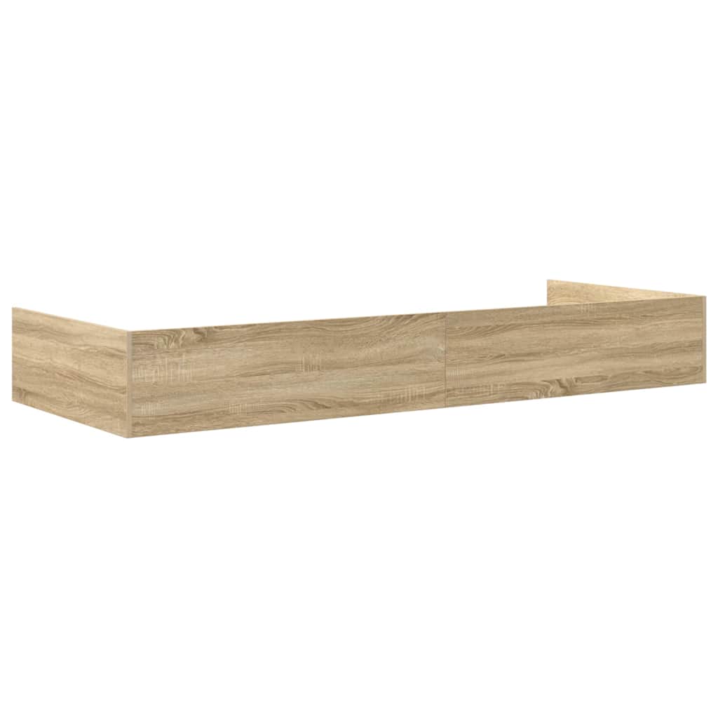 Struttura letto con contenitore Rovere Sonoma 75 x 190 cm