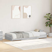 Struttura letto con contenitore Grigio Sonoma 75 x 190 cm
