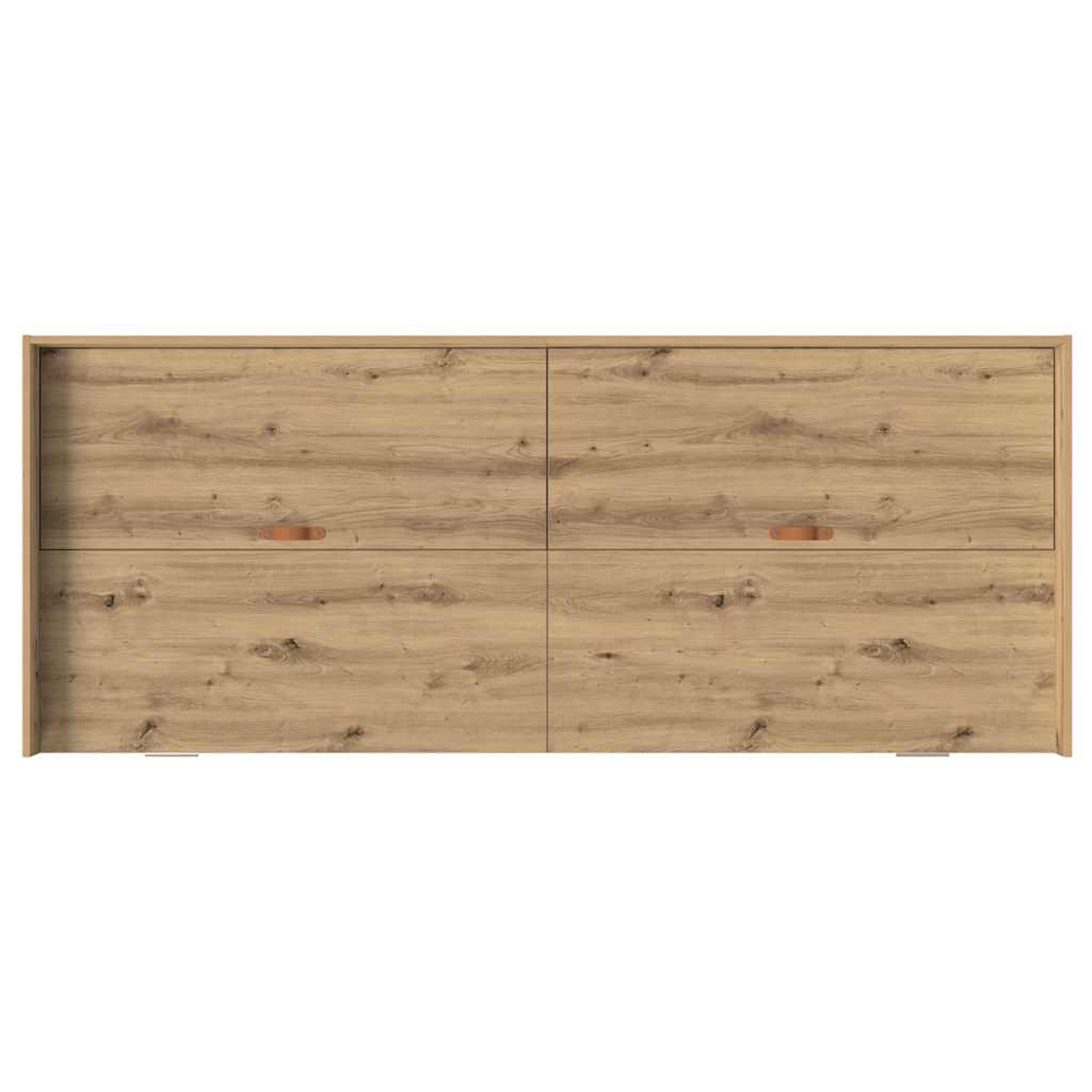 Struttura letto con contenitore Rovere artigianale 75 x 190 cm