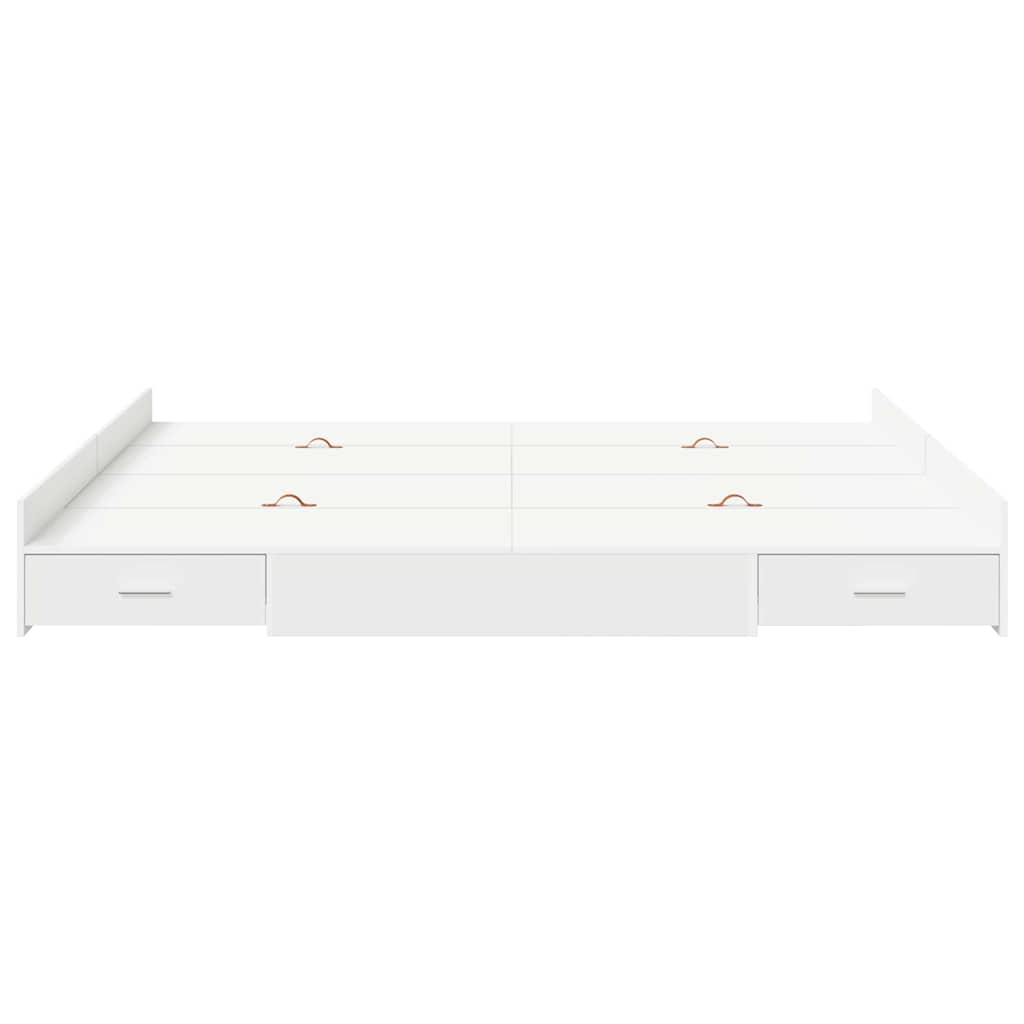 vidaXL Struttura letto con contenitore Bianco 200 x 200 cm