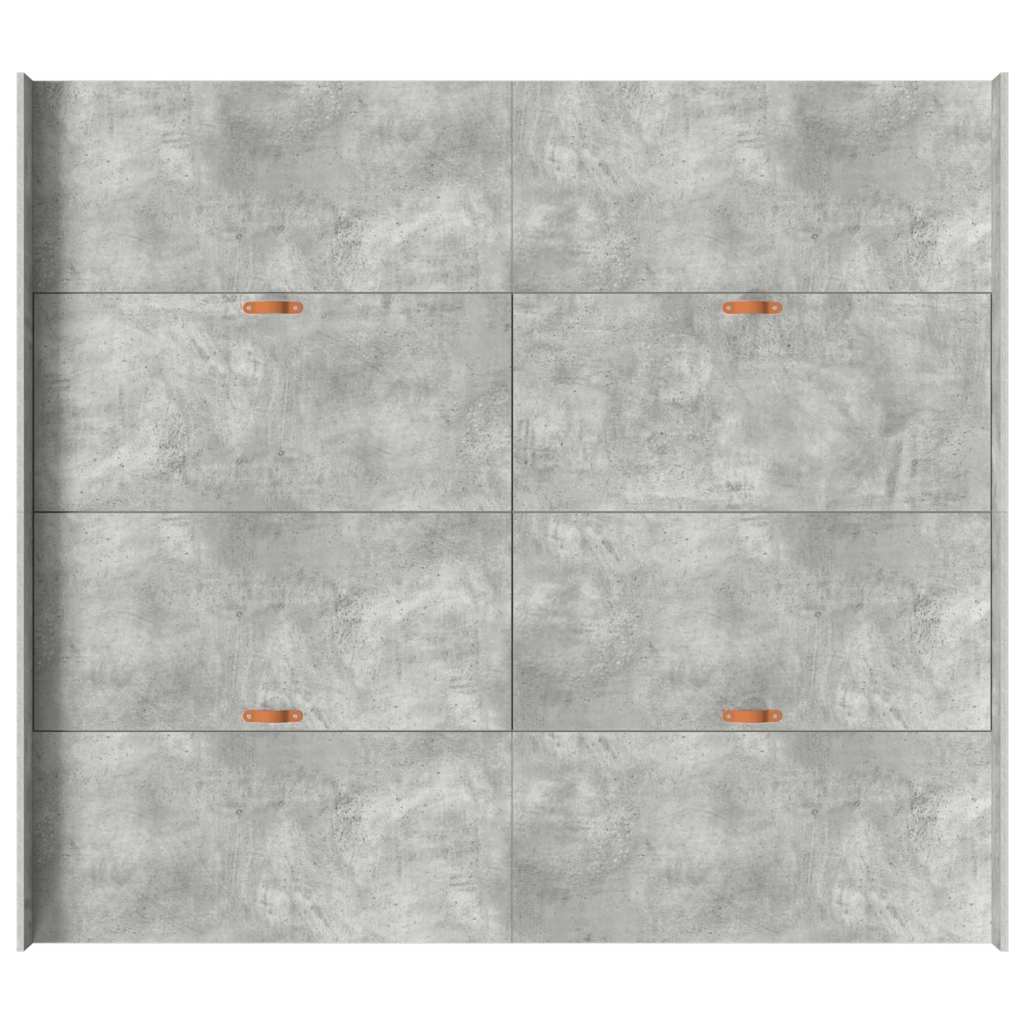 vidaXL Struttura letto con contenitore Grigio cemento 200 x 200 cm