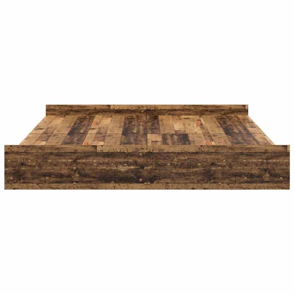 vidaXL Struttura letto con contenitore Legno vecchio 200 x 200 cm