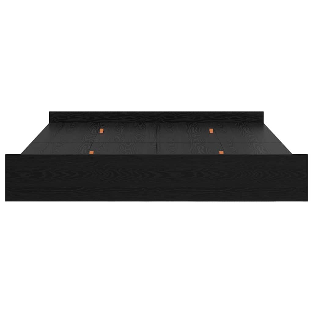 vidaXL Struttura letto con contenitore Rovere nero 180 x 200 cm