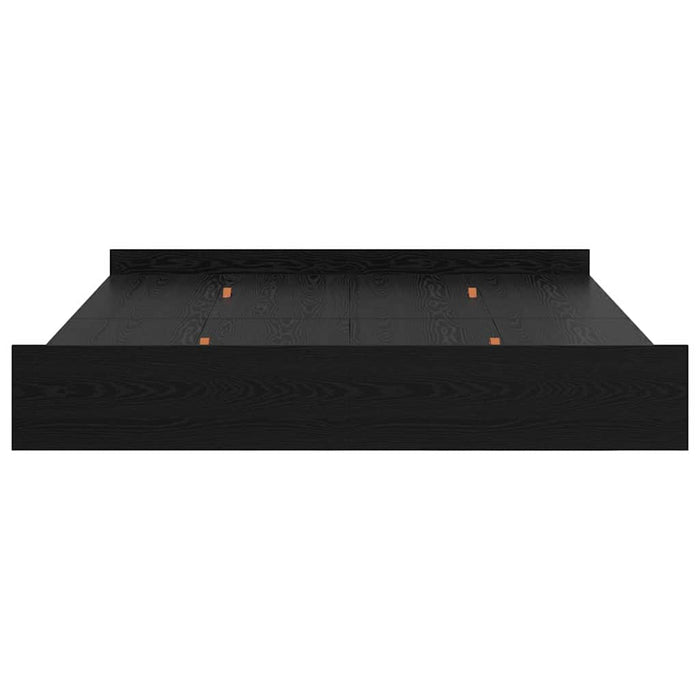 vidaXL Struttura letto con contenitore Rovere nero 180 x 200 cm