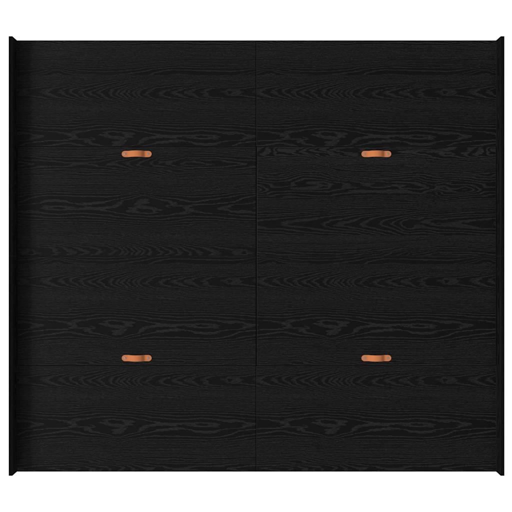 vidaXL Struttura letto con contenitore Rovere nero 180 x 200 cm