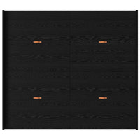 vidaXL Struttura letto con contenitore Rovere nero 180 x 200 cm