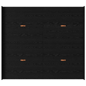 vidaXL Struttura letto con contenitore Rovere nero 180 x 200 cm