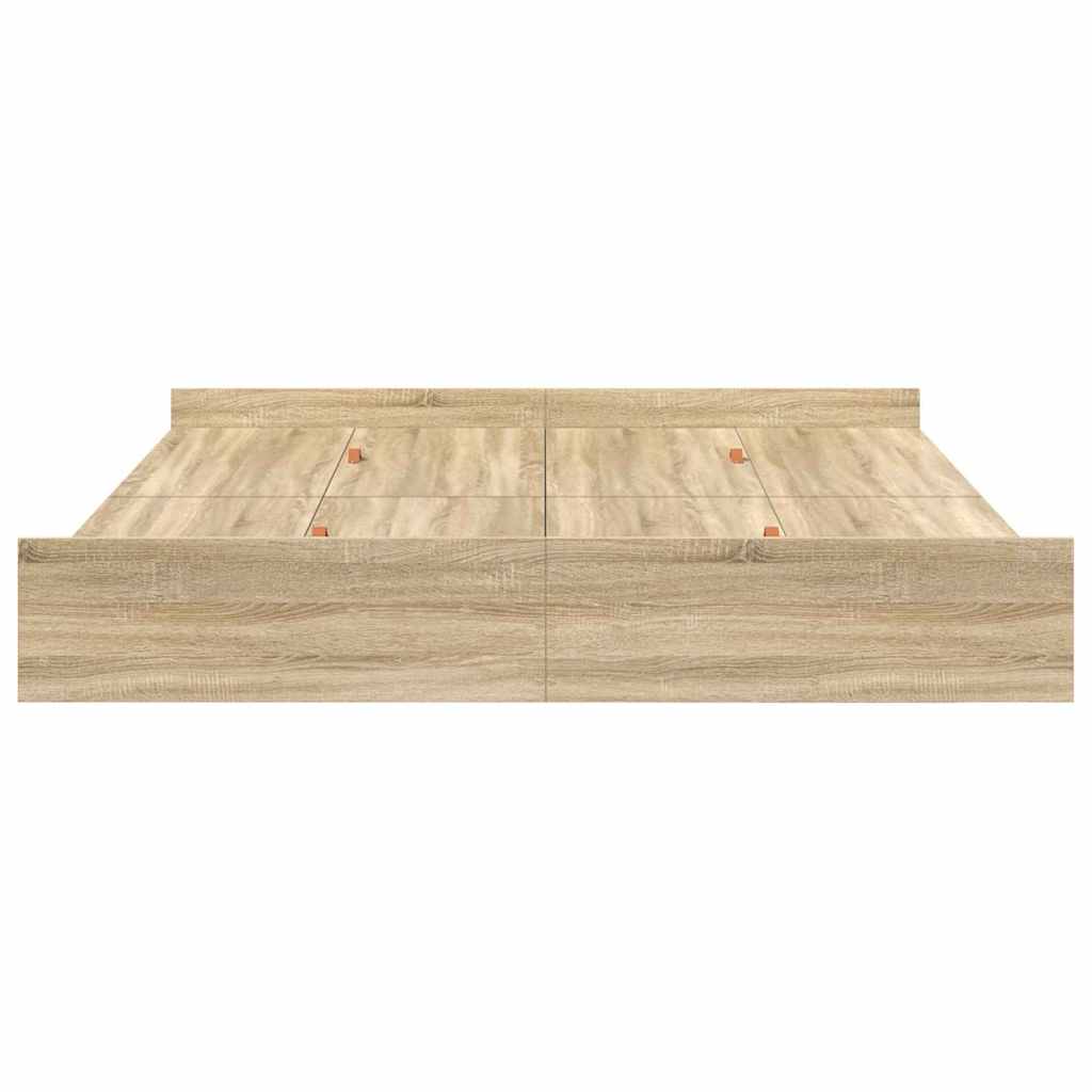 vidaXL Struttura letto con contenitore rovere sonoma 180 x 200 cm