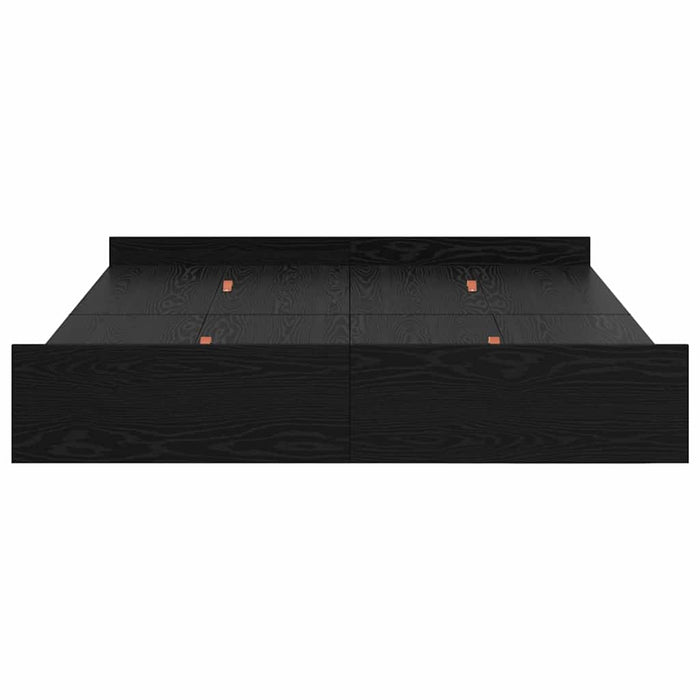 vidaXL Struttura letto con contenitore Rovere nero 160 x 200 cm