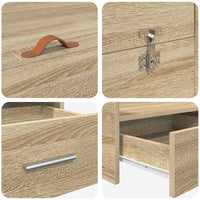 vidaXL Struttura letto con contenitore rovere sonoma 150 x 200 cm