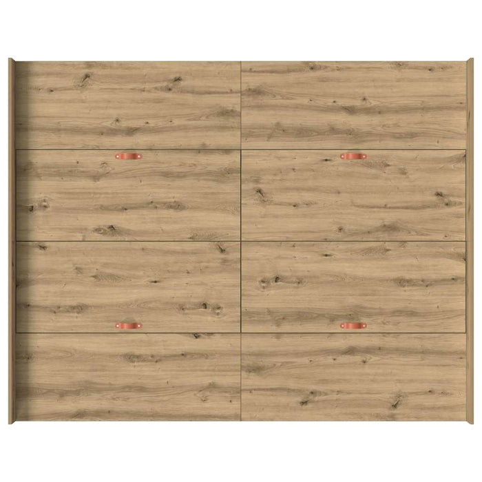 vidaXL Struttura letto con contenitore rovere artigianale 150 x 200 cm