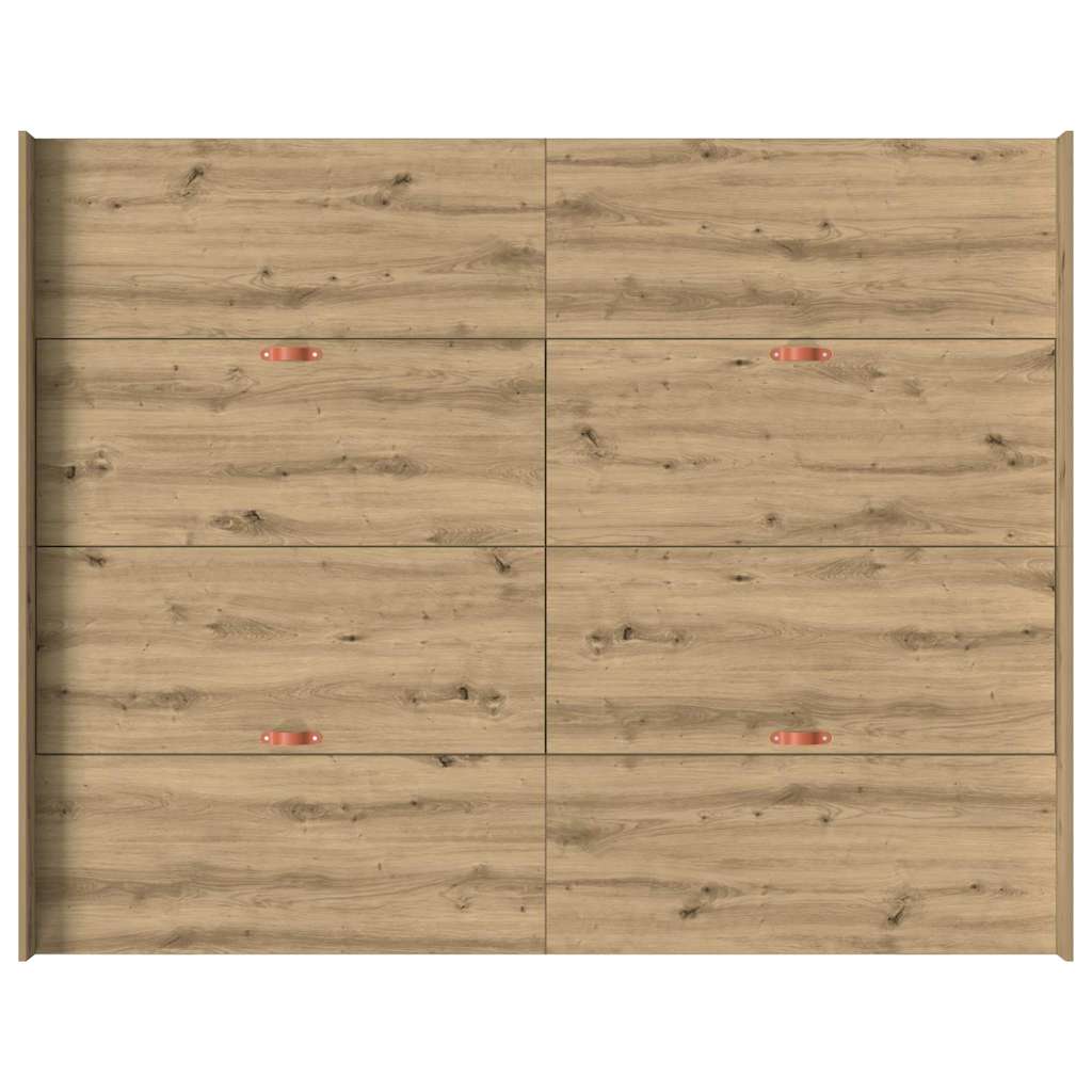 vidaXL Struttura letto con contenitore rovere artigianale 140 x 200 cm