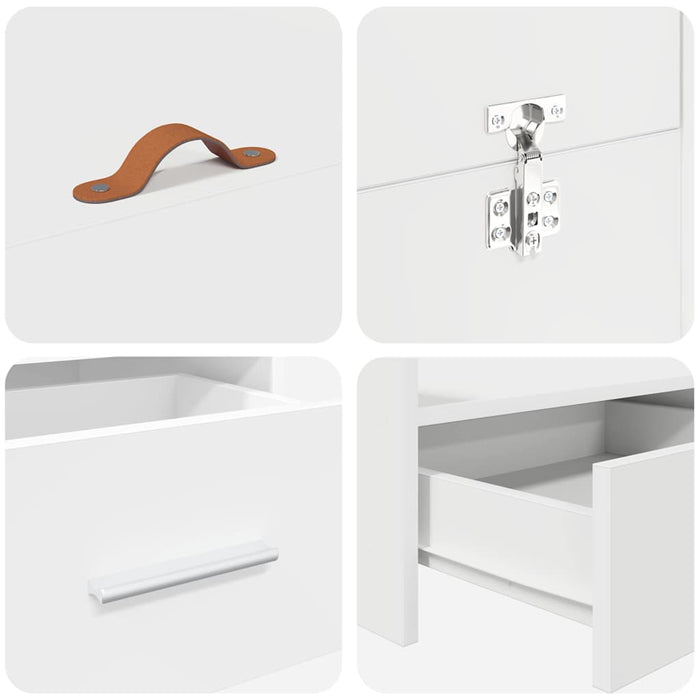 vidaXL Struttura letto con contenitore Bianco 120 x 200 cm