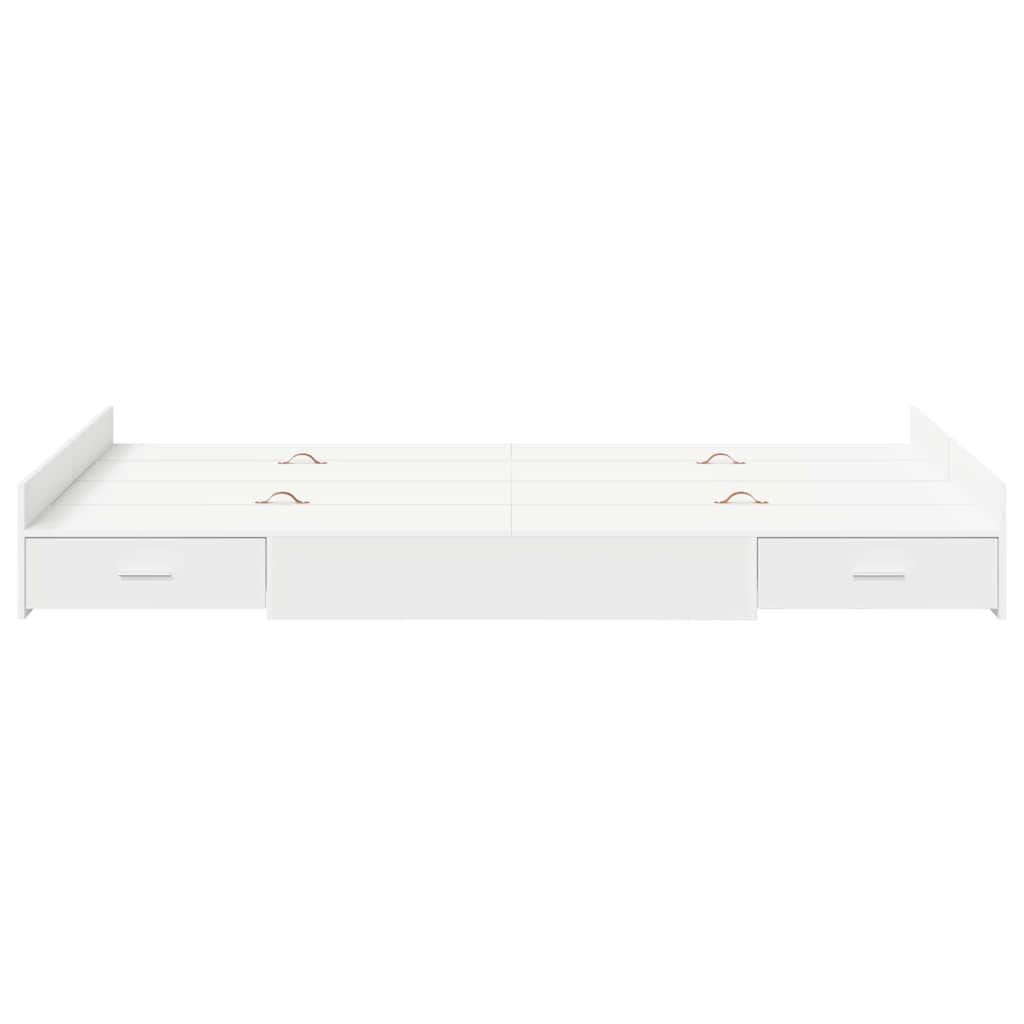 vidaXL Struttura letto con contenitore Bianco 120 x 200 cm