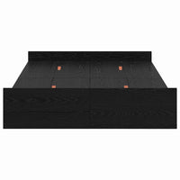 vidaXL Struttura letto con contenitore Rovere nero 120 x 200 cm