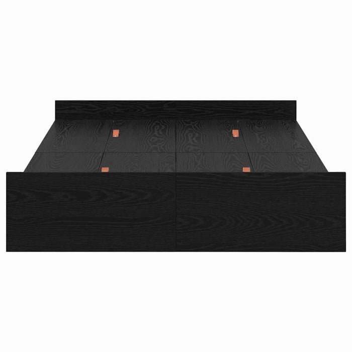 vidaXL Struttura letto con contenitore Rovere nero 120 x 200 cm