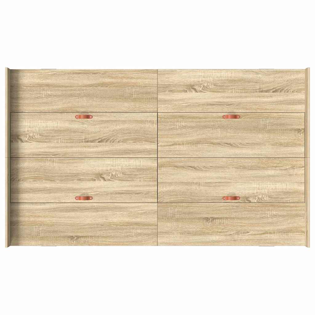 vidaXL Struttura letto con contenitore rovere sonoma 120 x 200 cm