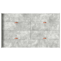 vidaXL Struttura letto con contenitore Grigio cemento 120 x 200 cm