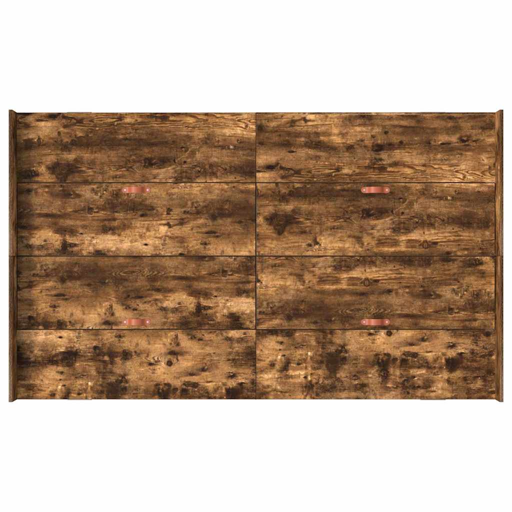 vidaXL Struttura letto con contenitore Rovere fumo 120 x 200 cm