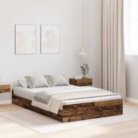 vidaXL Struttura letto con contenitore Legno vecchio 120 x 200 cm