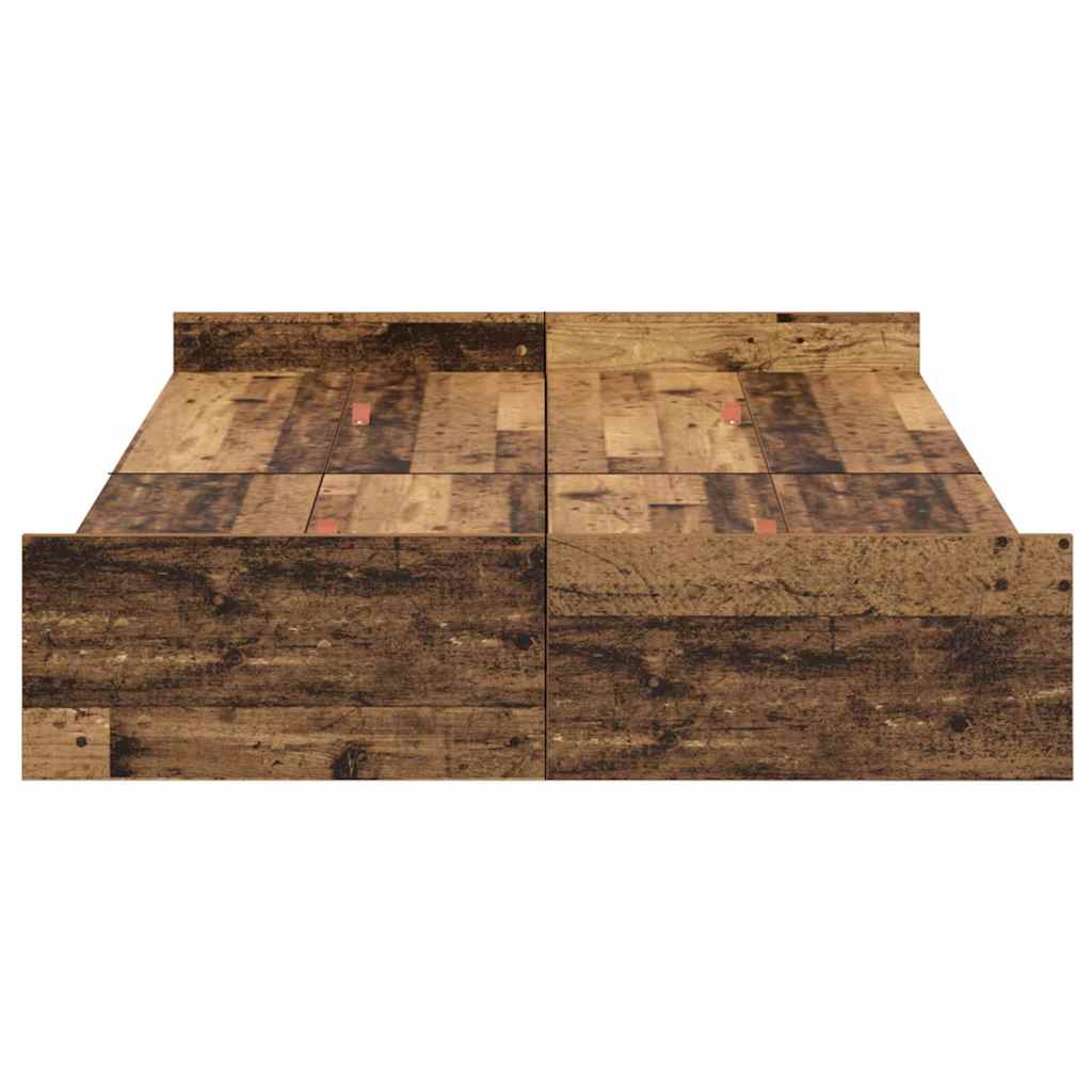 vidaXL Struttura letto con contenitore Legno vecchio 120 x 200 cm
