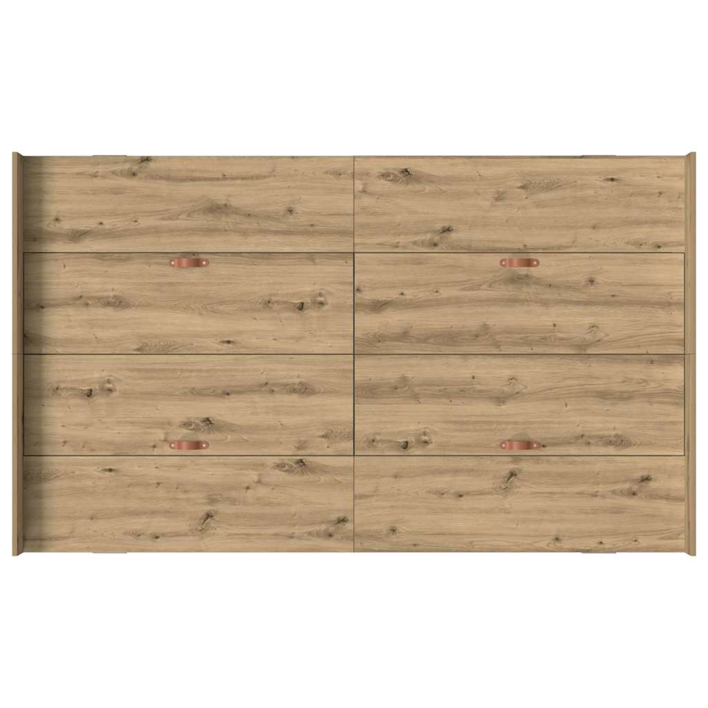 vidaXL Struttura letto con contenitore rovere artigianale 120 x 200 cm